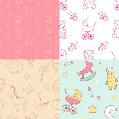 Bright baby collection with cute patterns