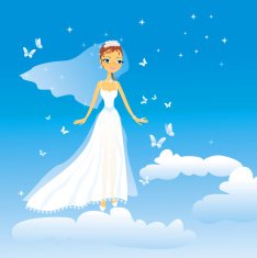 The beautiful bride Vector