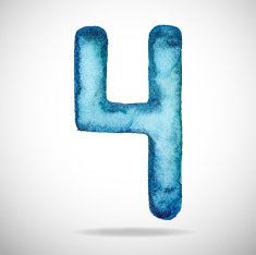 Watercolor number N9