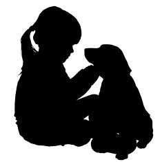 Vector silhouette of child N47