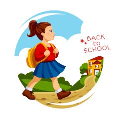 Girl go to school