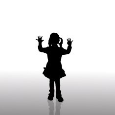 Vector silhouette of girl N116
