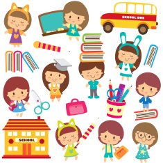 Happy Students Clip Art N9