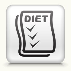 Square Button with Diet Checklist