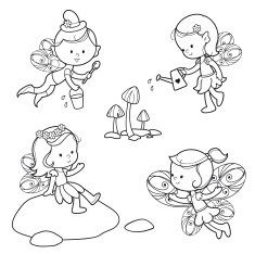 Pixie elf coloring set N3