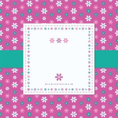 flowery pink greeting card N2