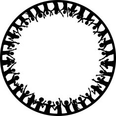 Children circle happy