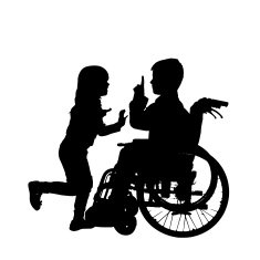 Vector silhouette of a boy N108