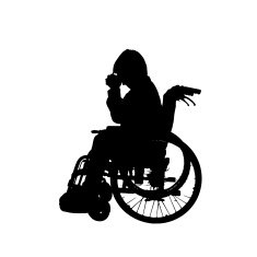 Vector silhouette of a boy N109