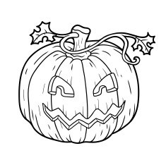 Coloring book Halloween pumpkin N2