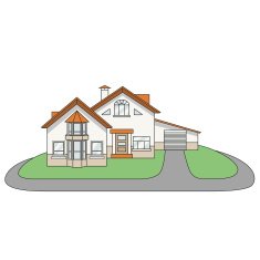 House cartoon vector illustration