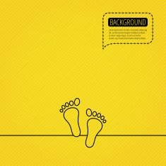 Baby footprints icon Child feet sign N13