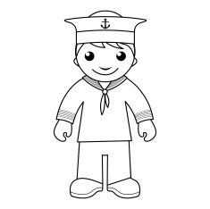 Sailor - coloring page for kids