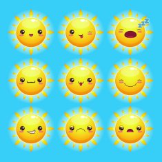 Funny Cartoon Sun N2
