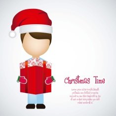 kid with Christmas hat