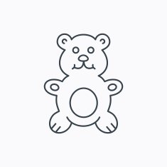 Teddy-bear icon Baby toy sign N13