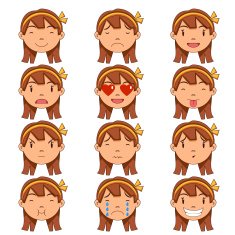 Girl emotions emoji