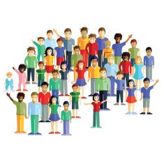 Large group of children