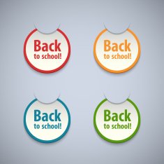 Back to school stickers set