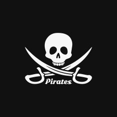 Pirates skull logo emblem icon