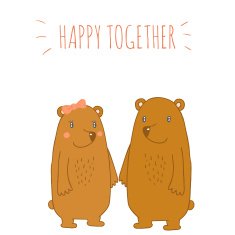 hand drawn bears with text