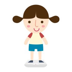 young girl weigh vector