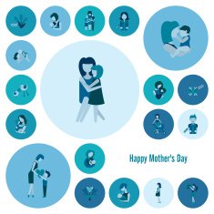 Happy Mothers Day Icons N517