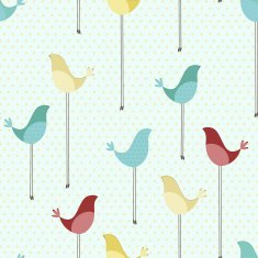 Pretty seamless pattern with birds Lollipops Gift paper N2