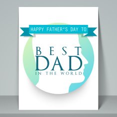Creative card design with text Best Dad in the world