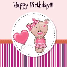 Bear with balloon N2