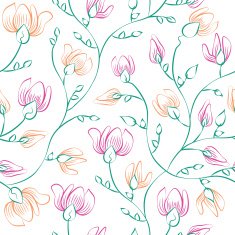 Floral print seamless background N8