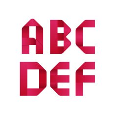 Ribbon Alphabet N4