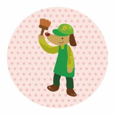 animal dog worker cartoon theme elements N27