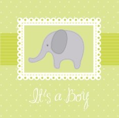Baby shower card N137