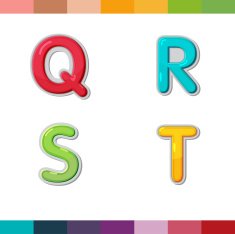 Font Cute Design Cartoon Style Vector Set N6