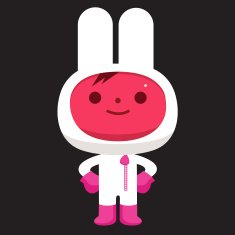 Child wearing a rabbit costume