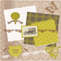 Scrapbook Design Elements - Vintage Time Set