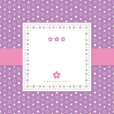 violet polka dot greeting card