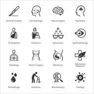 Medical &amp; Health Care Icons Set 2 - Specialties