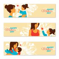 Happy Mother&#039;s Day Banners Vector illustration