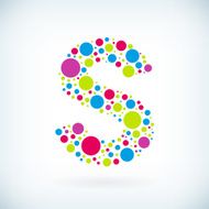 Modern letter S circle symbol icon