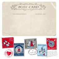 Nautical Postcard and Postage Stamp
