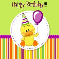 Duck with balloon