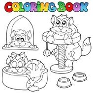 Coloring book with various cats 1