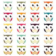 Set of owls