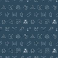 Baby line icon pattern set N10