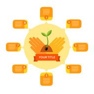 Abstract flat design growth illustration