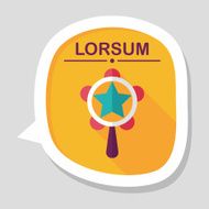 baby Rattle flat icon with long shadow eps10 N286