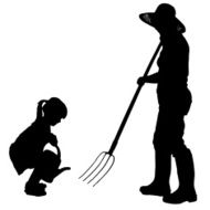 Vector silhouette of the woman N5