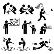 Outdoor Activity Geologist Research Pictogram